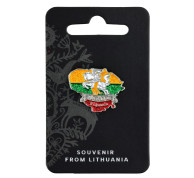 Pin Badge Vytis in the Outline of Lithuania